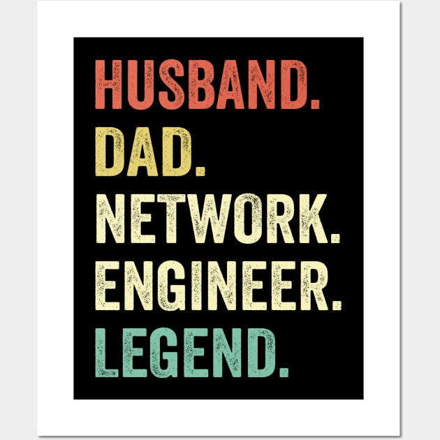 Dad Husband Network Engineer Legend Wall Art by Wakzs3Arts